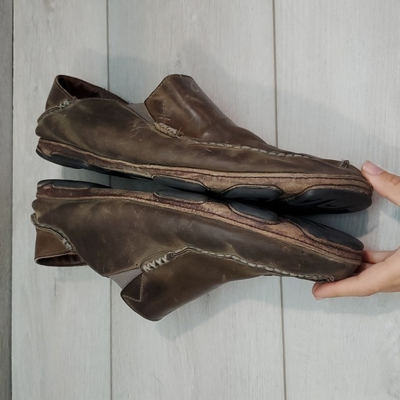 Olukai Mens Moloa Leather Loafer Slip on shoes sz 13 - Picture 11 of 14